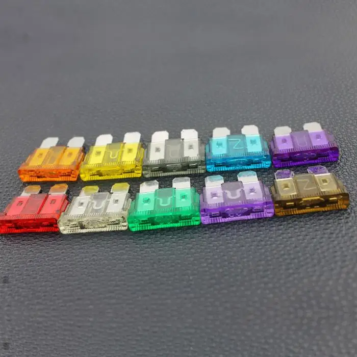 100 Pcs/Box Assorted Auto Trunk Standard Blade Fuse 2/3/5/7.5/10/15/20/25/30/35A Replacement Fuses Kit Cars Accessories YAN88