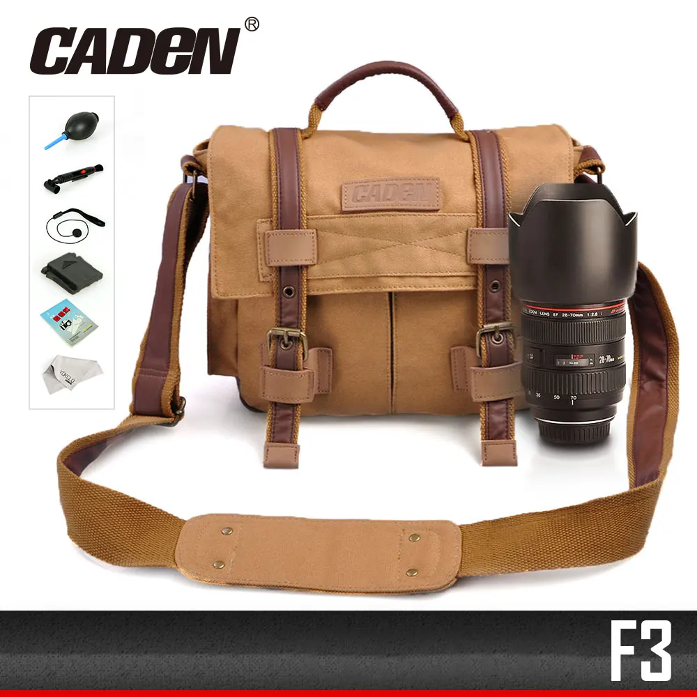 

Caden Camera Shoulder Bags Sling DSLR Photo Video Soft Bag Pack Case Travel Camera Protective Cases for Canon Nikon Sony F3