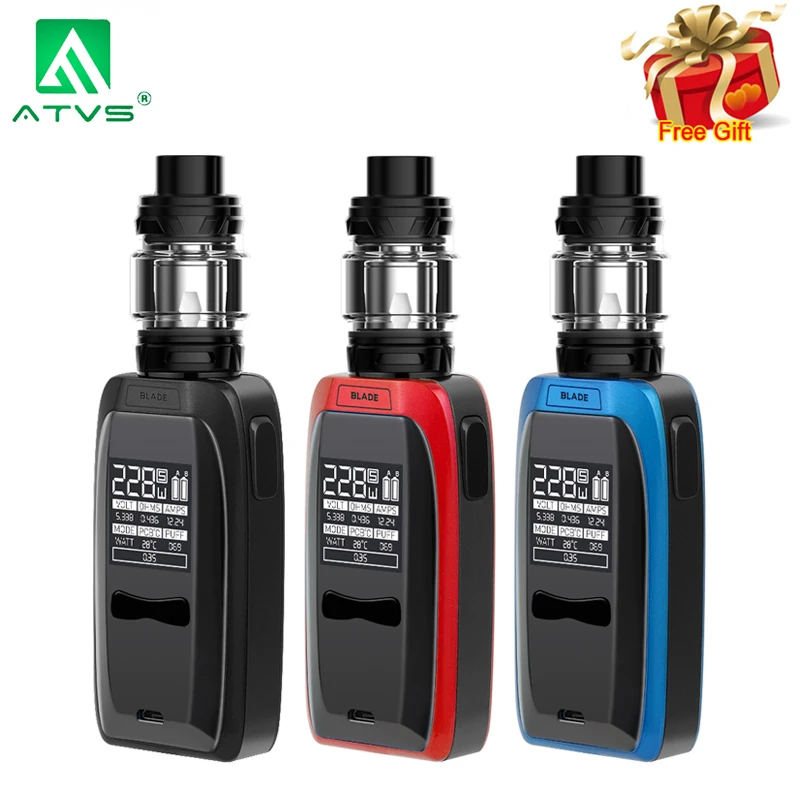 

ATVS Blade Kit 228W Electronic Cigarette with Blade SR-11 Tank Vape Kit with 5ml Atomizer No 18650 Battery VS Vaporesso LUXE