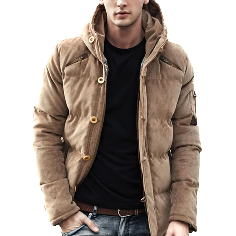Fashion Winter Jackets Mens Ultra Light Down Jacket Coat Hooded Thicken Casual Warmer Mens