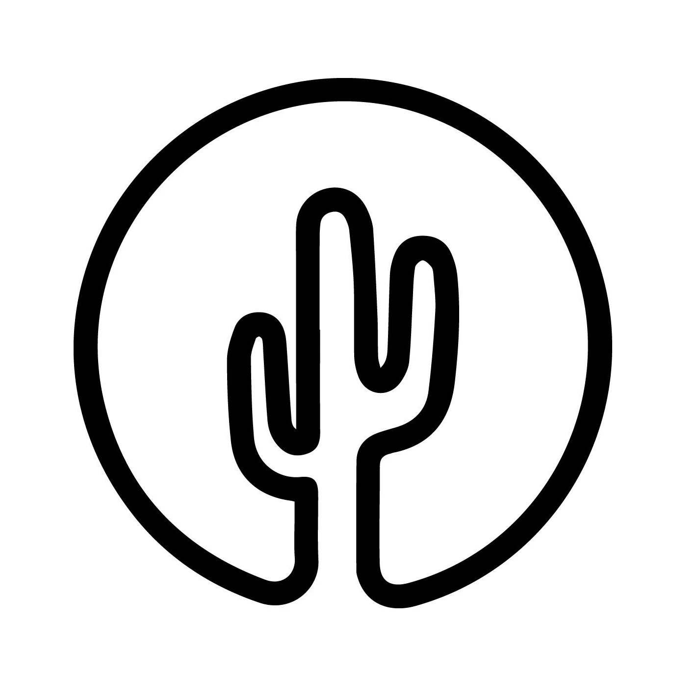 

Cactus CIrcle Decal Window Bumper Sticker Car Sand Cacti Wander Travel Beach Hot