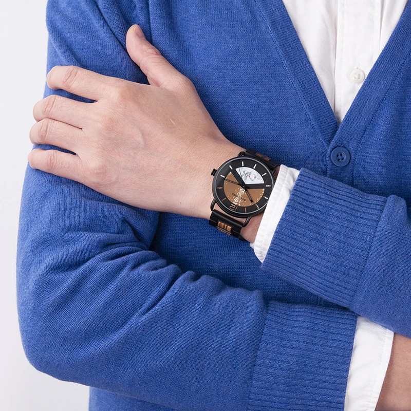 erkek kol saati BOBO BIRD Men Wood Watch Luxury Quartz Timepieces Chronograph Military Wristwatch With Gift Bamboo Box V-R30/S01