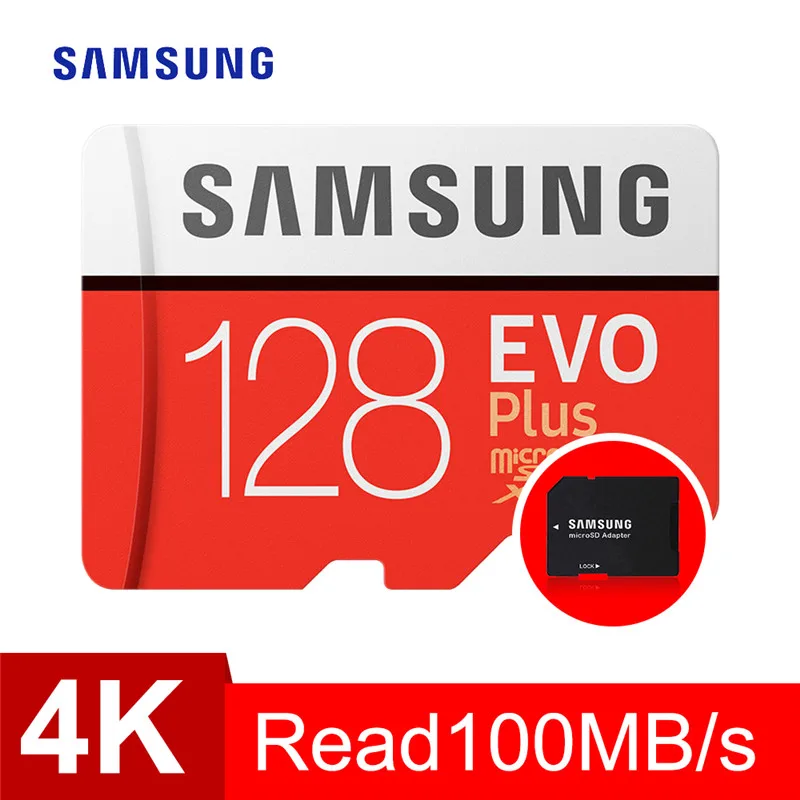 Карта памяти Samsung 128 GB EVO Plus Micro sd 128g класс 10 U3 водонепроницаемый TF Memoria sim-карта для смартфонов