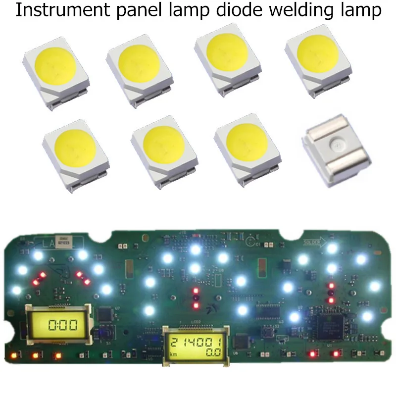 100pcsLED 3528 SMD Автомобильные Кластерные измерительные приборные панели Белый