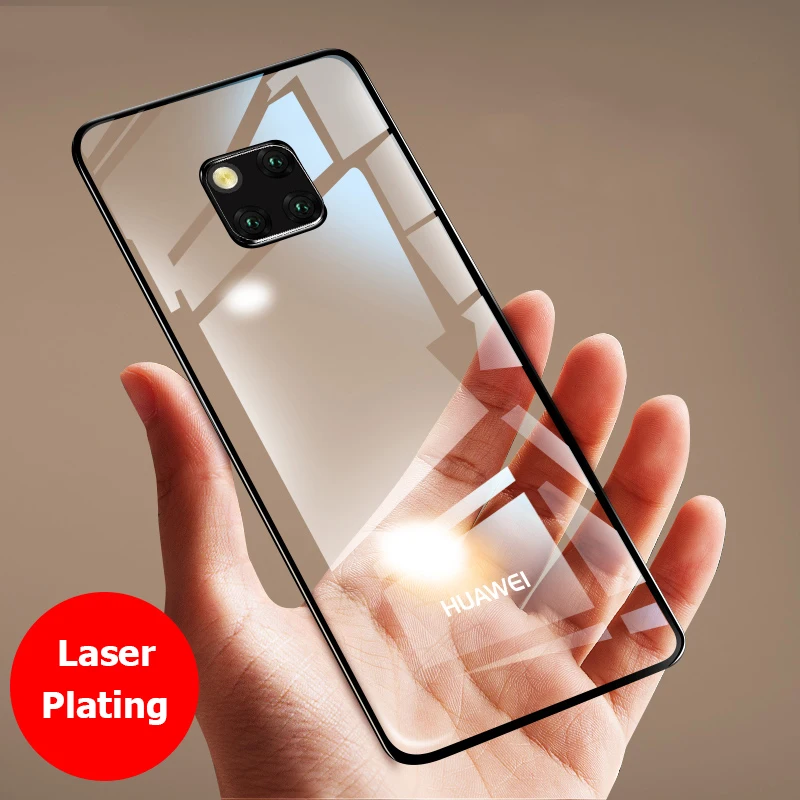 

For Huawei Mate 20 Pro Case Luxury Laser Plating TPU Cover Back For Huawei Mate 20 X Soft Transparent Silicone Shockproof Coque