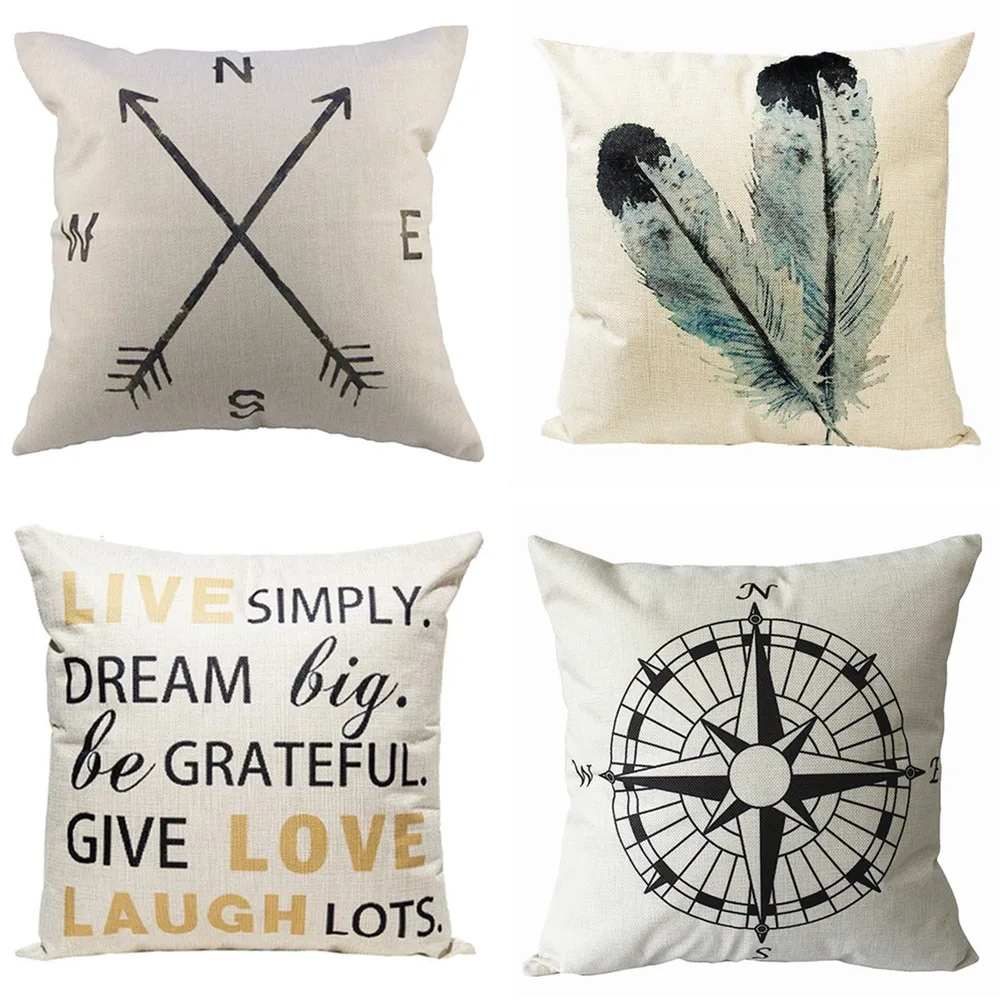 

Gacsidy Store dakimakura 4Pcs Compass Home pillow case cover Throw Pillowcase Pillow Covers