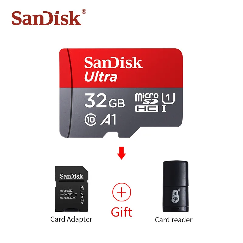 Карта памяти SanDisk A1, 128 ГБ, 64 ГБ, 98 МБ/с./с, 32 ГБ, Micro sd карта, класс 10, UHS-1, флеш-карта, карта памяти Microsd, TF/sd, s для планшетного телефона - Емкость: A1-32GB