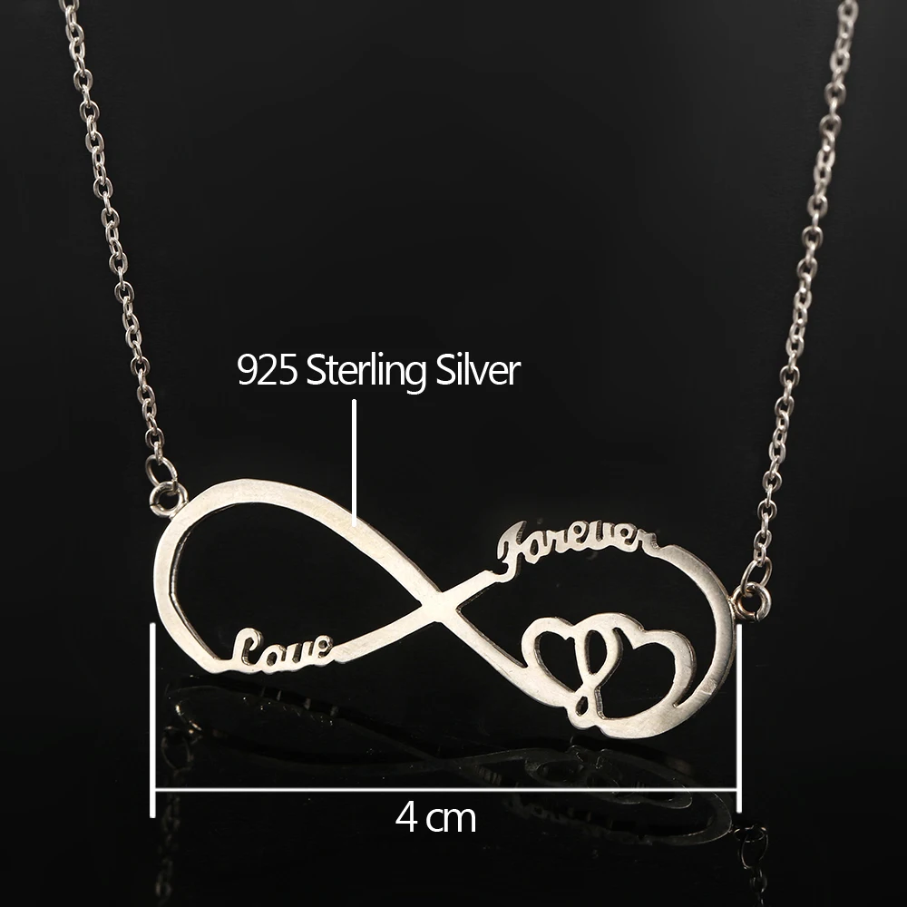 L11 Personalized Custom Name Necklace for Woman Customized Cursive Nameplate Pendant Necklace Handmade Birthday Gift Wholesale SILVER