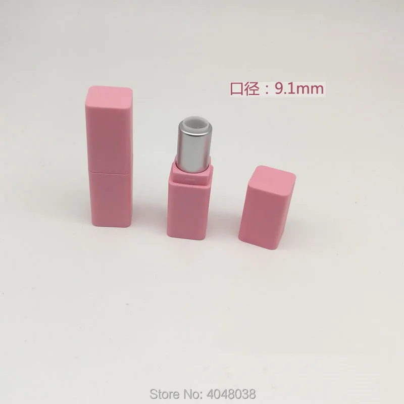 9.1mm DIY Pink Empty Lipstick Tube High-end Lip Balm Packaging Bottle  Plastic Square Cosmetic Container Lipbalm Tube (4)