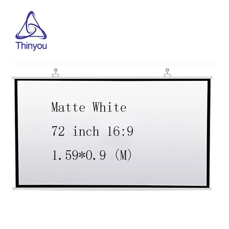 

Thinyou 72 inch 16:9 HD Manual Pull Up wall Portable Projector Screen pantalla proyector ecran videoprojecteur projection screen