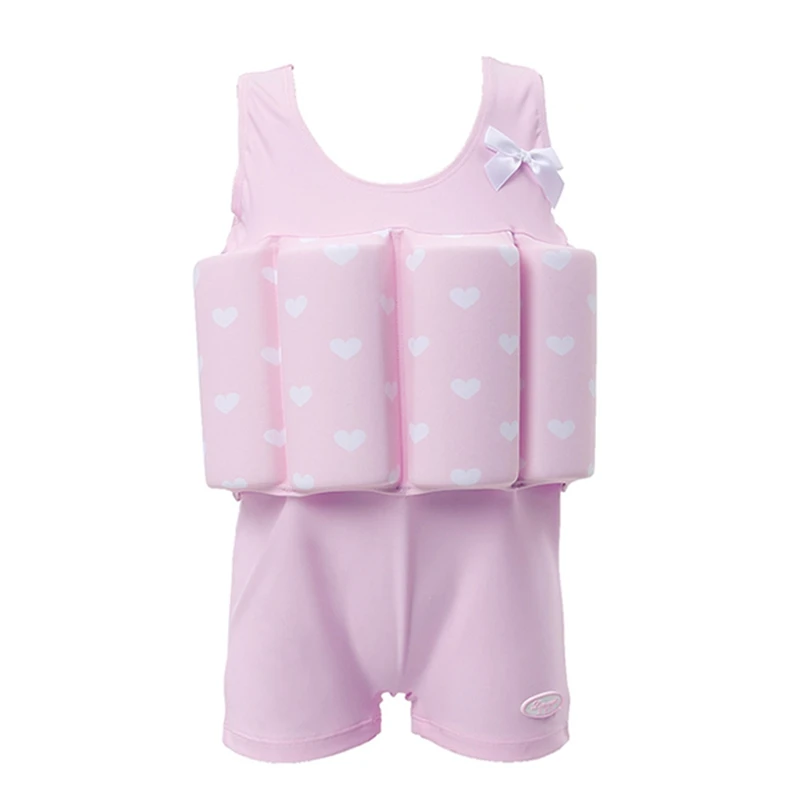 Детский купальник с плавающая пена для младенцев, безопасный нейлоновый эластичный купальник, удобный плавательный бассейн, костюм для девочек и мальчиков - Color: pink-100