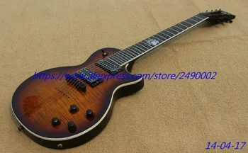 

Best Electric guitar customised model 7 string,bearpaw inlay,ebony fingerboard,thick brown burst,black parts , Real photo shows