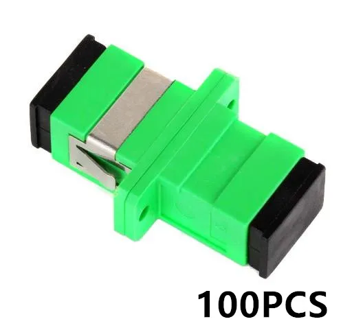 

100PCS SC APC connector adapter SC Connector Fiber Optic Adapter,flange Fiber Optic Connector Simplex Single mode Plastic