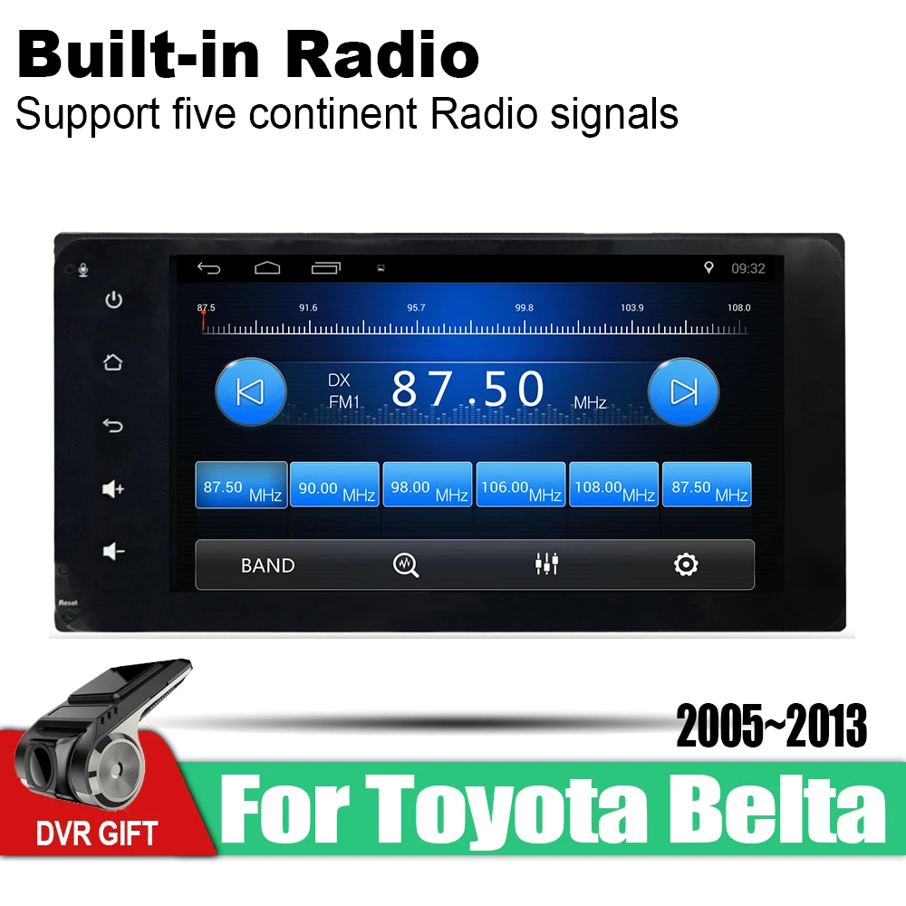 Sale ZaiXi Android Car 2 din multimedia GPS Navigation For Toyota Belta Limo Vois Yaris 2005~2013 vedio stereo Radio audio video map 1
