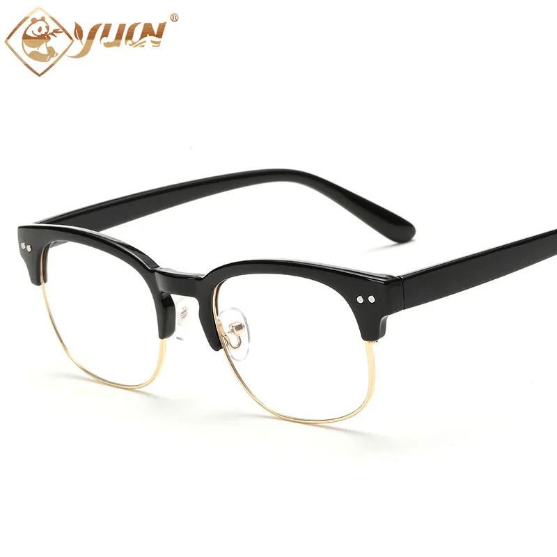 

YUW Designer fashion half frame glasses for men women vintage design eyewear occhiali da 8812