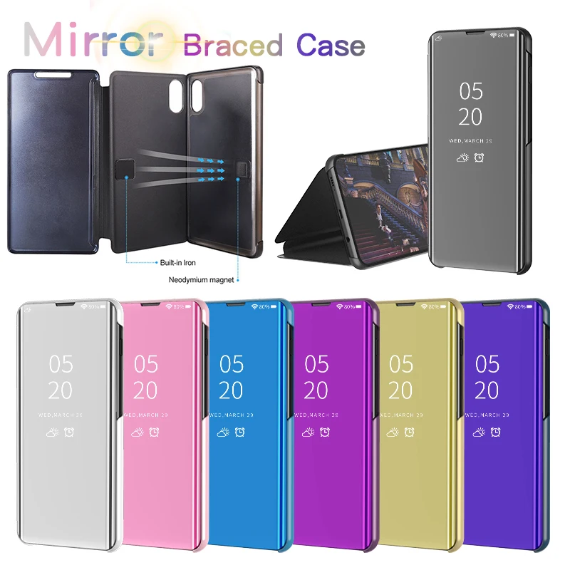 

Smart Mirror Case For Xiaomi Redmi K20 K 20 f2 pro Note 7 Leather Stand Holder View Cove For Hongmi ksiomi Mi 9 T 9t mi9t 9TPro