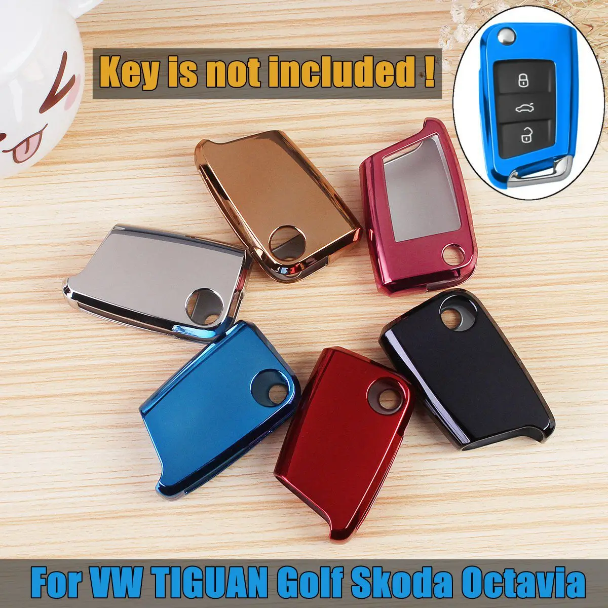 

New TPU Remote Protect Key Cover Case Shell key bag/key case/key cover Fit For Volkswagen for VW TIGUAN Golf for Skoda Octavia