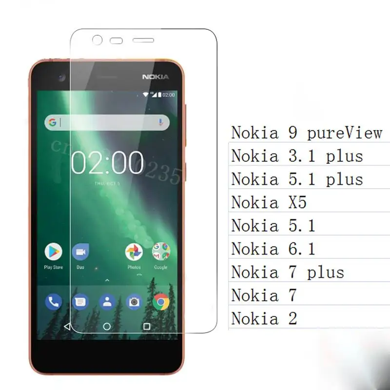 Защитная пленка для экрана стекла Nokia 2 7 5 1 3 plus 6 X5 закаленное стекло 9 pureView