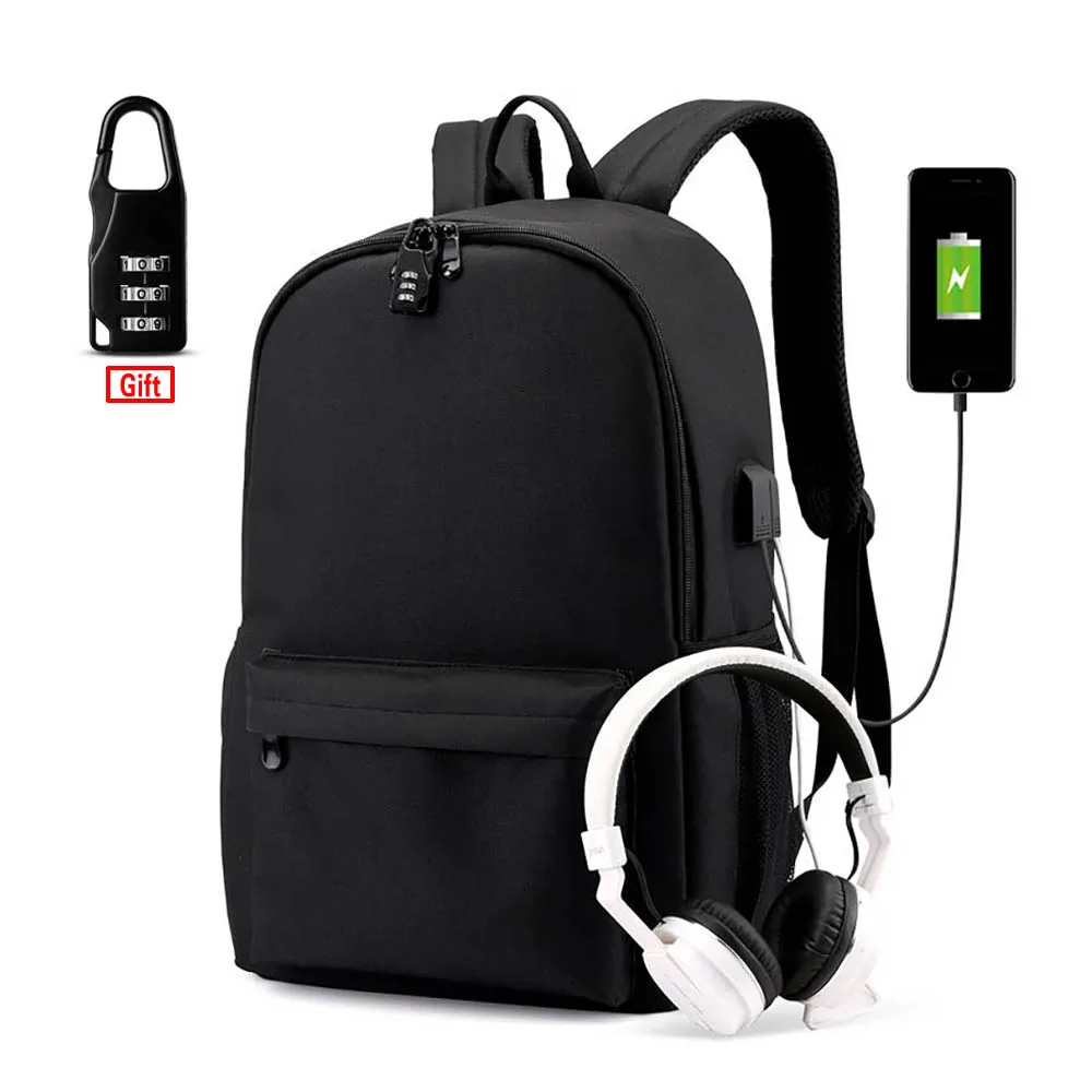 Школьный рюкзак многофункциональный usb порт для зарядки и замок школьная сумка с