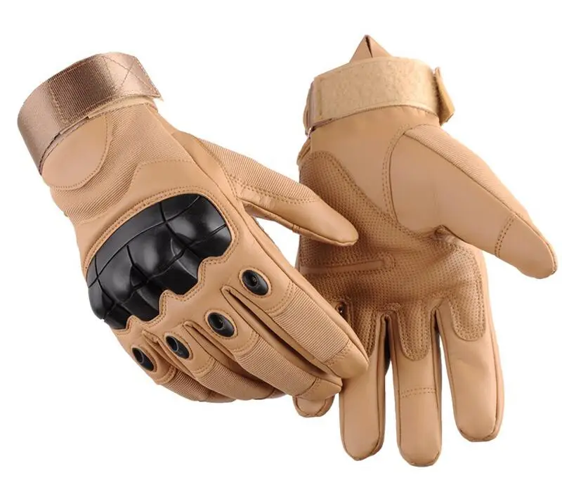 Full Khaki Армейские боевые тактические перчатки для мужчин спецназ стрельба Военные перчатки для спортзала костяшки пальцев полный Бой перчатки для пейнтбола - Цвет: Full Khaki