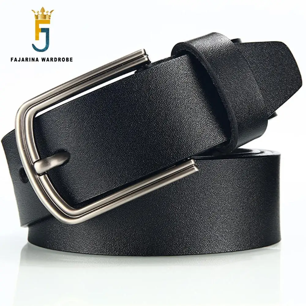 FAJARINA Men's Classic Simple Clasp Buckle Design Retro Stylse Belt Mens Jeans Belts for Men Quality Geunine Leather N17FJ670