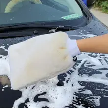 2 шт./лот автомобиля универсальный ручной двойной шерсти перчатки Очиститель микрофибры шерсть мягкая удобная обслуживание инструмента Интимные аксессуары