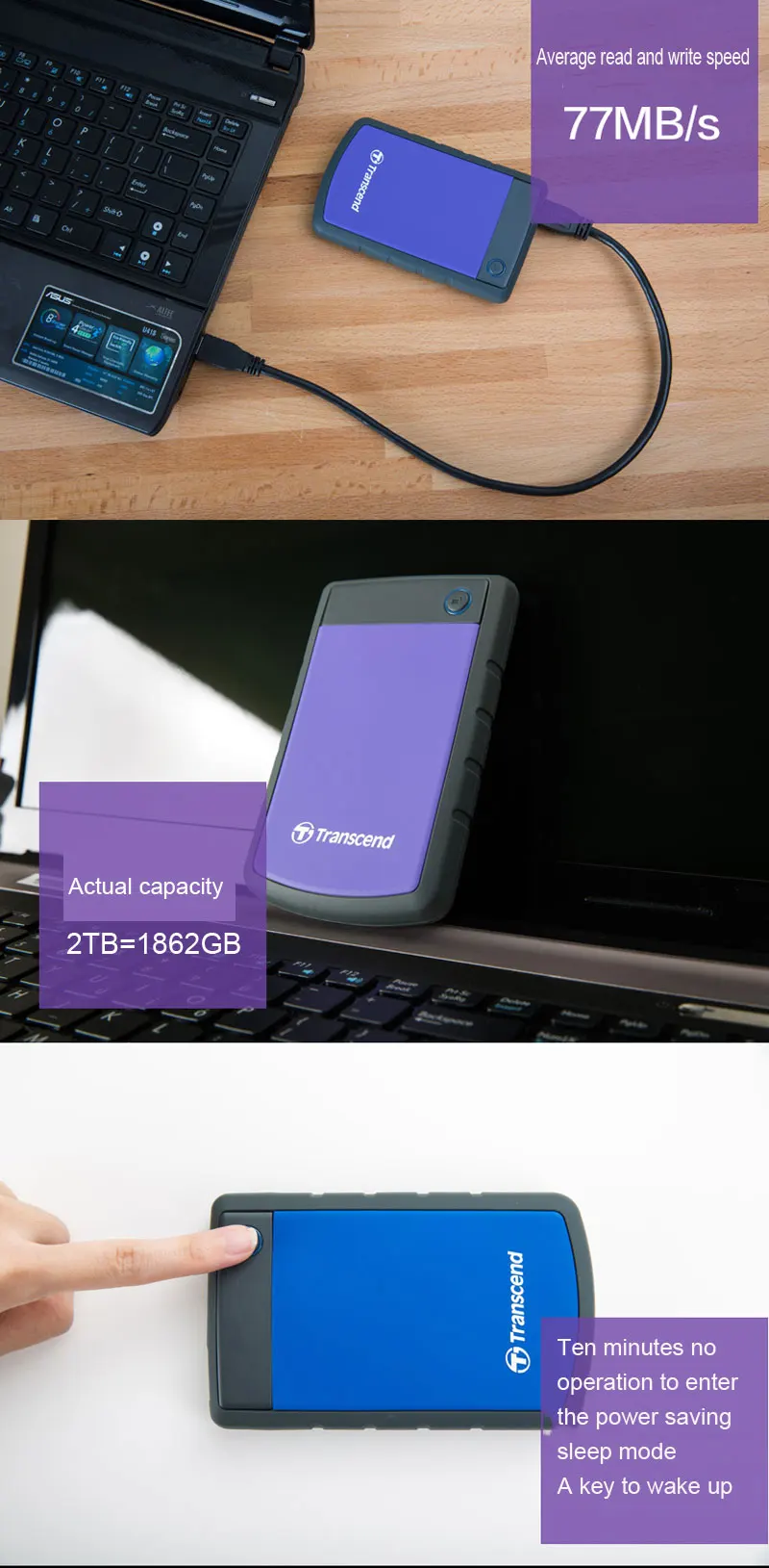 Transcend 2 ТБ внешний жесткий диск 2," Высокая Скорость USB 3,0 Mac 2,5-дюймовый жесткий диск 2 т жесткий диск Externo HDD диско Externo USB 3,0