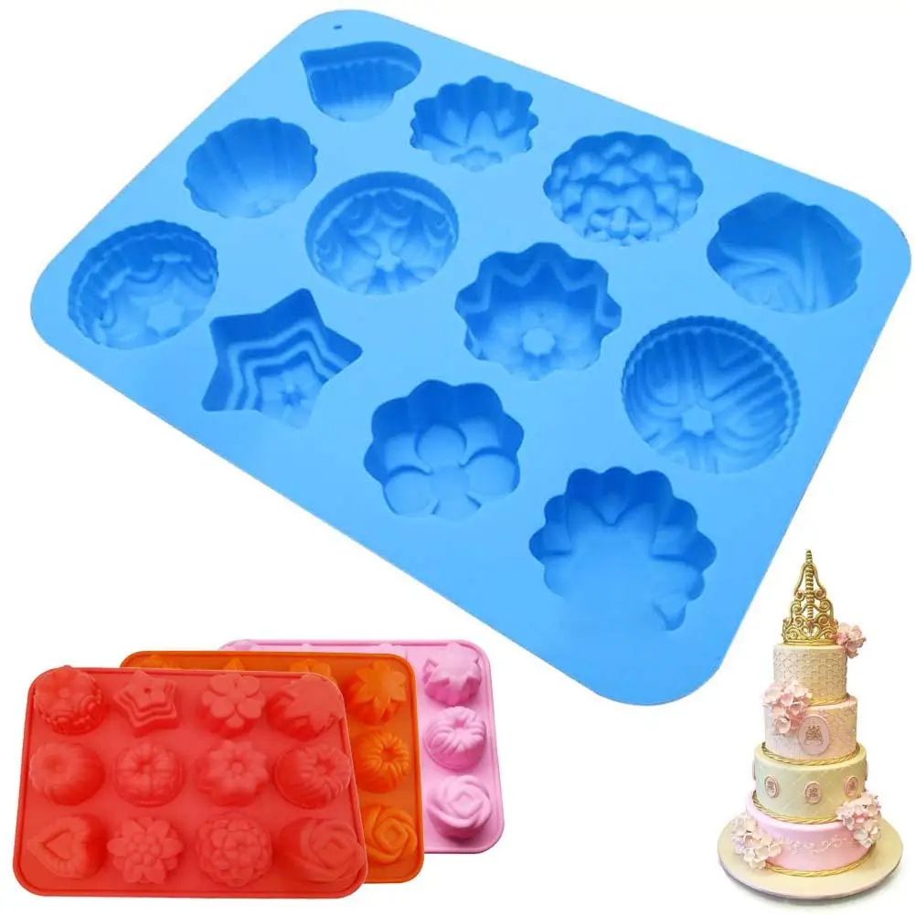 Hot Bakeware Mould Cake Chocolate Candy Jelly Fondant Silicone Baked