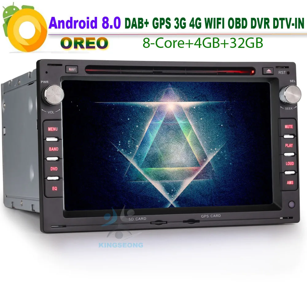 

DAB+Android 8.0 Car Stereo 3G GPS DVR OBD RDS BT SD DVD CD Wifi Radio for For VW Golf Passat Polo Bora CITI SHARAN Seat Peugeot
