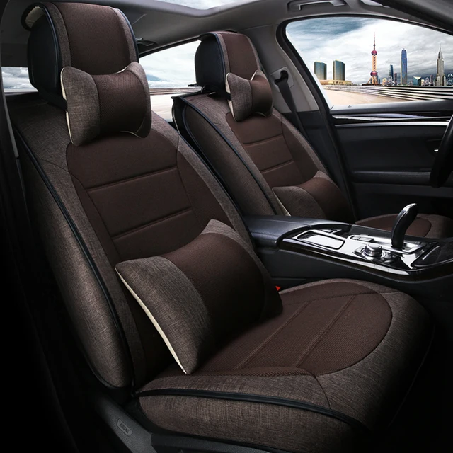 Auto Styling Vlas Stof Auto Bekleding Universele Luxe Comfortabele ... Auto Styling Vlas Stof Auto Bekleding Universele Luxe Comfortabele ...