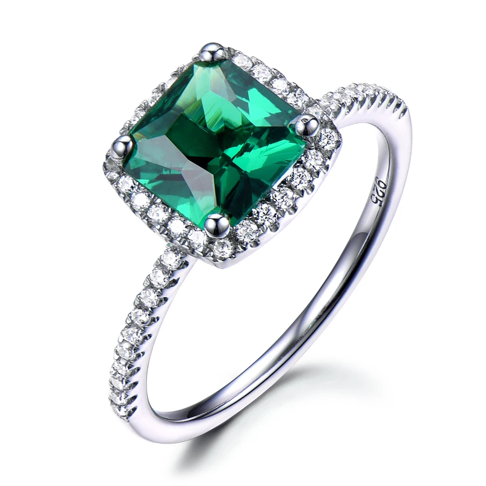 Lab Created Diamond Engagement Ring 7/8ct Halo Lab Created Diamond Engagement Ring 14K White