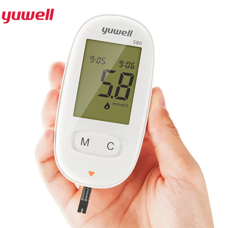 

Yuwell 580 Blood Glucose Meter Diabetic Blood Sugar Detection Glucose Meter Household Health Care Monitors