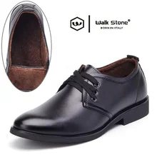 Italian 2016 Spring Autumn Fashion Leather Men’s Flat Lace-up Comfortable Business Winter Warm Fur Boots Patchwork Oxford Shoes