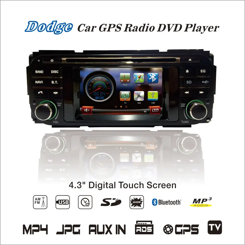 4.3"Car DVD Player GPS Radio for Dodge Ram Stratus Neon Grand Caravan