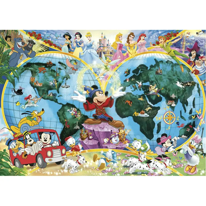 

Full square 5D DIY Diamond Painting Cross Stitch Mickey diamond Embroidery World map earth picture Rhinestone handcrafts