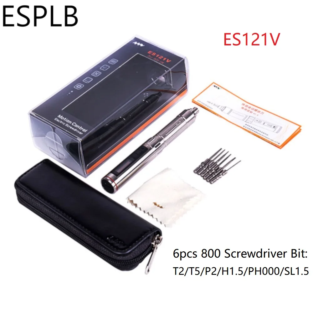 ESPLB ES121/ES121V перезаряжаемая цифровая отвертка с регулировкой движения, Набор Мини прецизионных беспроводных 16 шт. 4 мм бит для небольших устройств - Цвет: ES121V