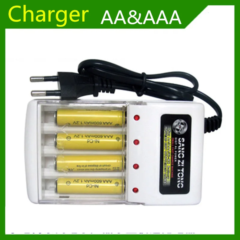 1 2 v AA AAA Батарея Зарядное устройство Четыре слота и гидридных никель кадмиевых