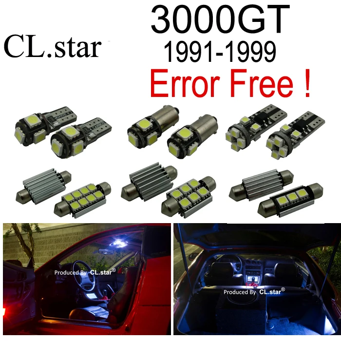 

7pc X canbus Error Free LED Interior Bulb Light Kit Package for Mitsubishi 3000GT (1991-1999)