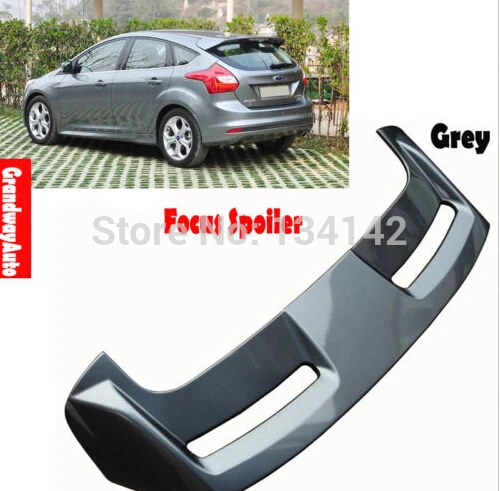 

New free shipping Grey Painted Rear Trunk lip Spoiler Top Wing for Ford New Focus 3 mk 3 mk3 Hatchback 2012 2013
