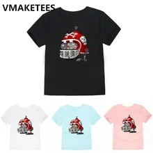 Футболка для девочек и мальчиков детская модная футболка с принтом «Растения против Зомби» Одежда с героями мультфильмов для малышей HKP5241H