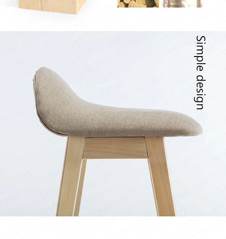 Modern Design Bar Chair solid wooden bar chair northern wind fashion creative kitchen room nordic counter stool