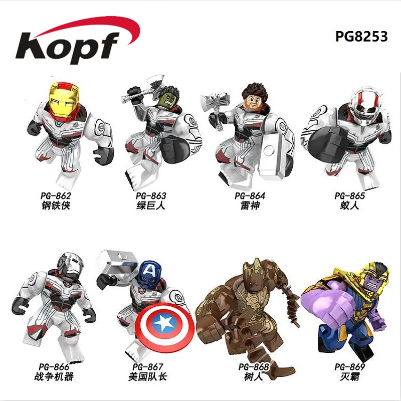 

Single Sale Building Blocks 7cm The Avengers 4 Endgames Iron Man Hulk Thor Ant-Man Thanos Figures Toys Gift For Children PG8253