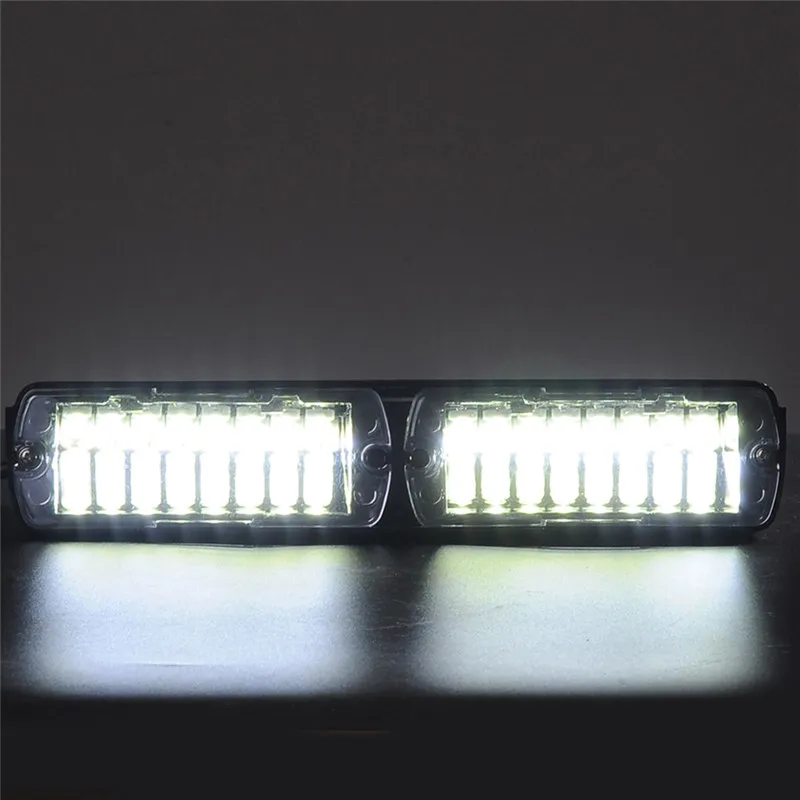 Auto White/Amber 16 LED High Intensity Emergency Hazard Warning Strobe