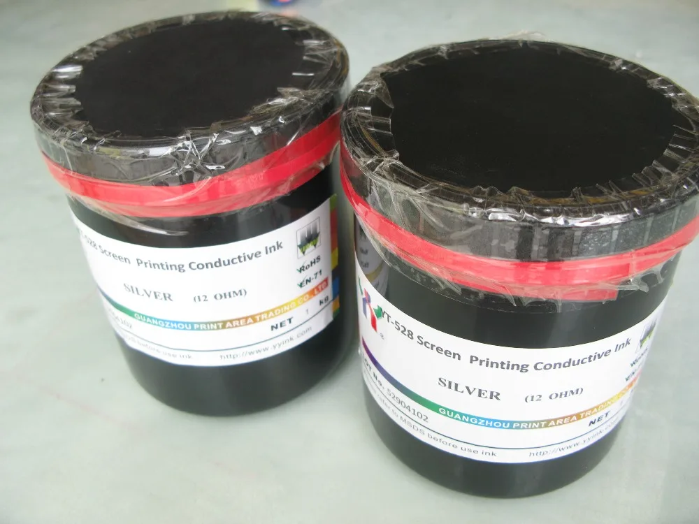 Screen Printing Conductive Ink Silver 0.1kg/canin Cartridge Chip from
