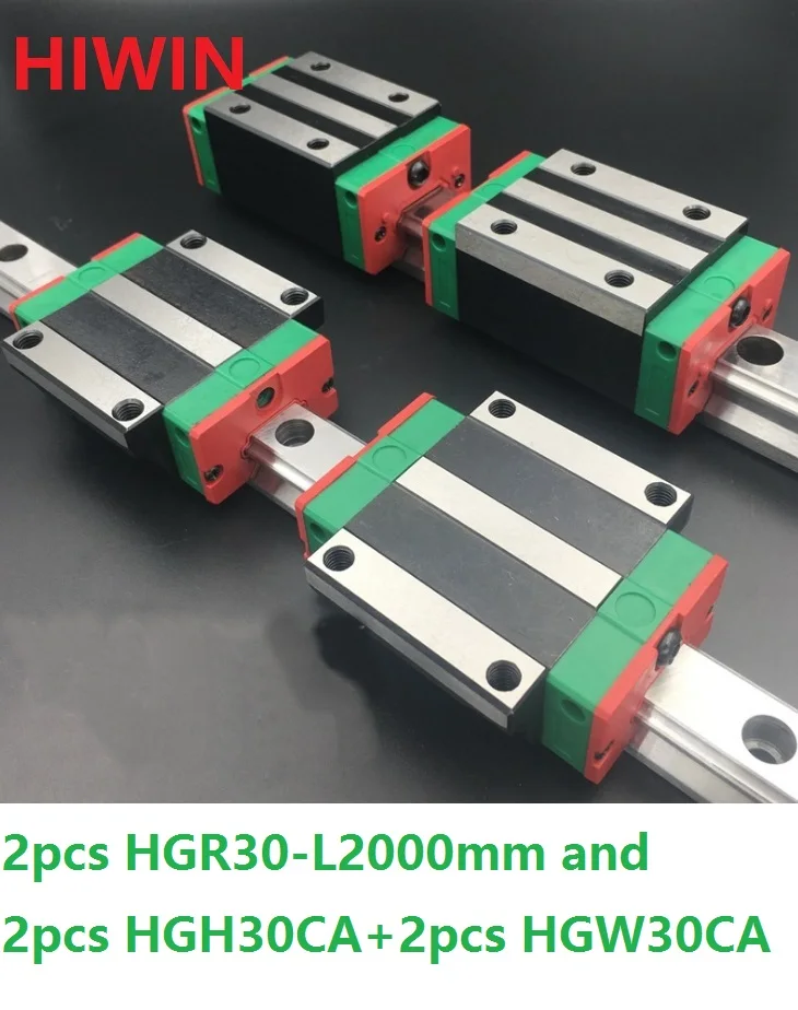 

2pcs 100% original Hiwin linear guide rail HGR30 -L 2000mm + 2pcs HGH30CA and 2pcs HGW30CA/HGW30CC linear block CNC