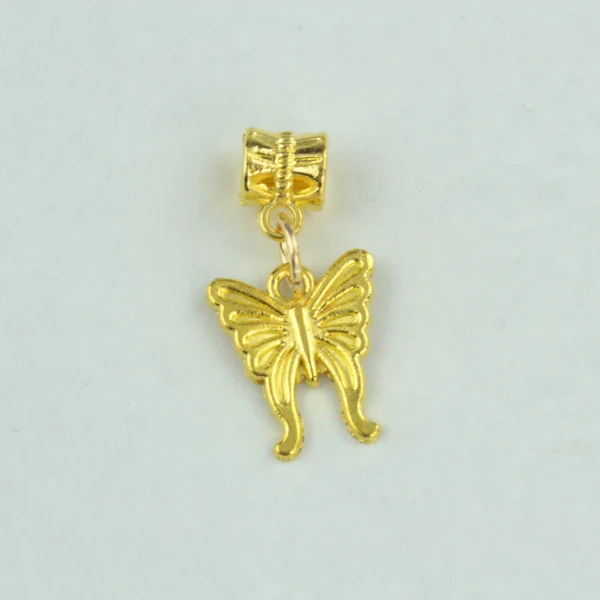 50pcs Wholesale New design connection beads gold butterfly charms pendants jewelry DIY findings ...