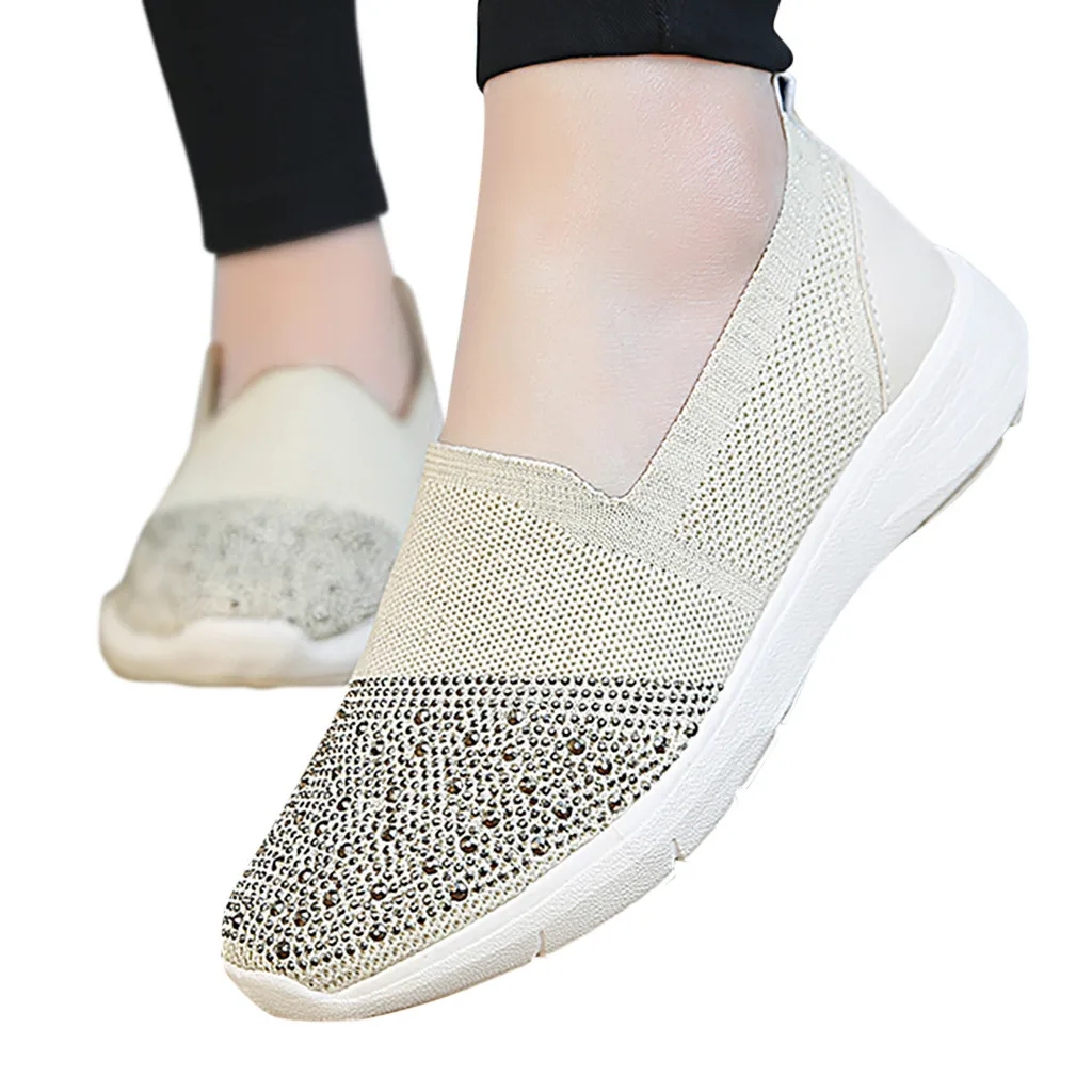 Женские легкие дышащие летающие плетеные сетчатые туфли SAGACE повседневная обувь