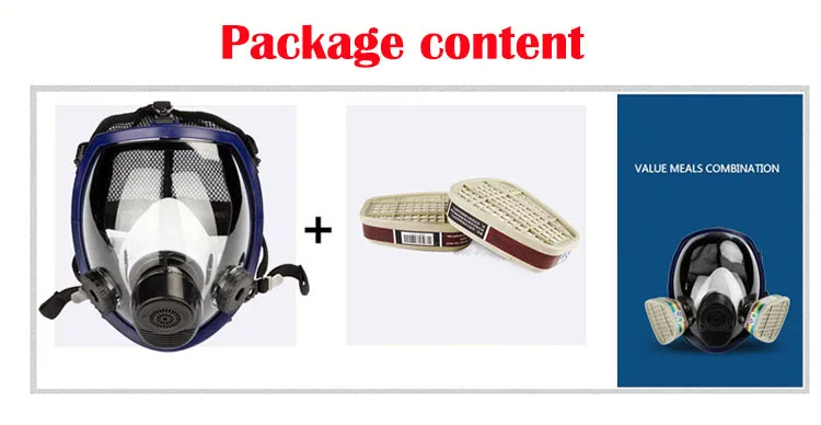 Gas masks Full Face Respirator Gas Mask Breather 2 in 1 Function 6800 Silicone Mask for Industry Painting Spraying Anti-dust  (8)