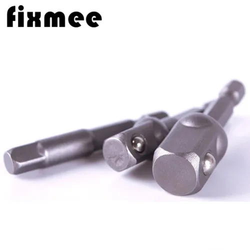 

3pcs Chrome Vanadium Steel Socket Adapter Set Hex Shank 1/4" 3/8" 1/2" Extension Drill Bits Bar Set Power Tools