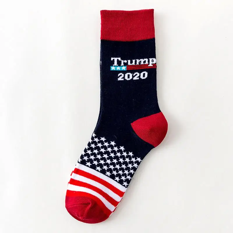 Распродажа Трамп Америка Национальный флаг звезды полосы носки забавные Женские повседневные носки унисекс короткие носки счастье хлопок черные носки - Цвет: red